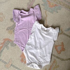 2 flutter sleeve onesies 12-18 month